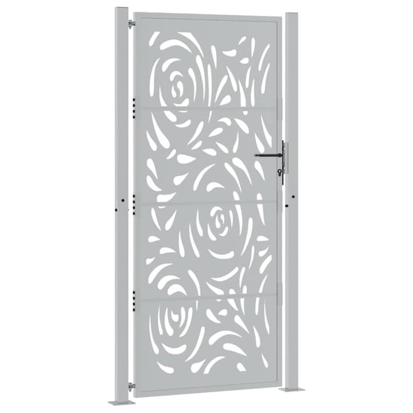 vidaXL Hageport 100x200 cm værbestandig stål flammedesign