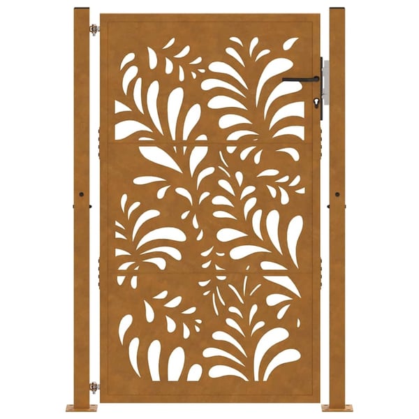 vidaXL Hageport 100x150 cm værbestandig stålbølgedesign