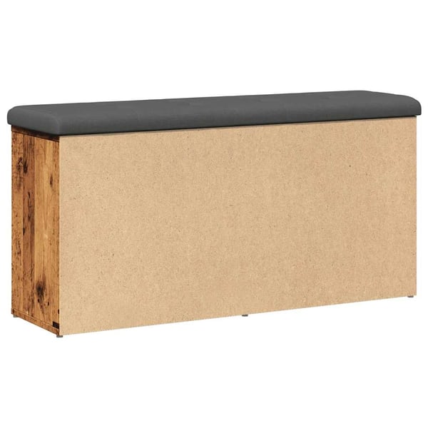 vidaXL skobænk 102x32x50 cm konstrueret træ antikt træ
