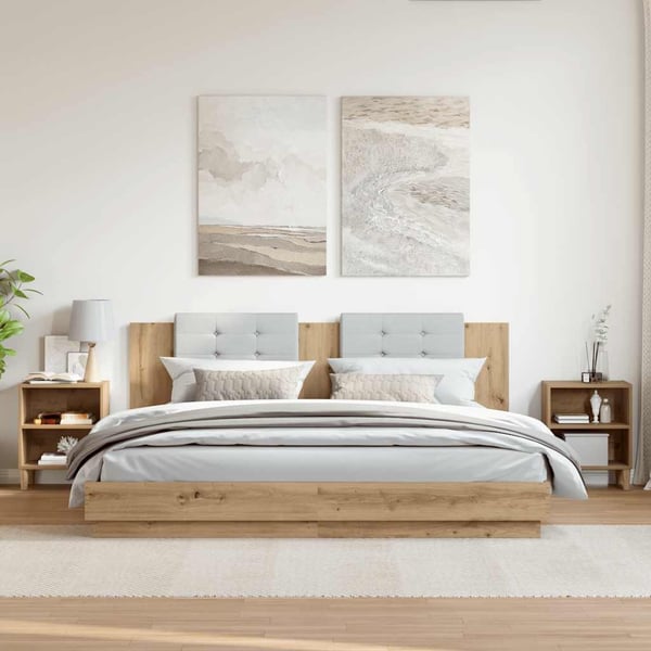 vidaXL Nattbord 2 stk artisan eik 40x30x50 cm konstruert tre