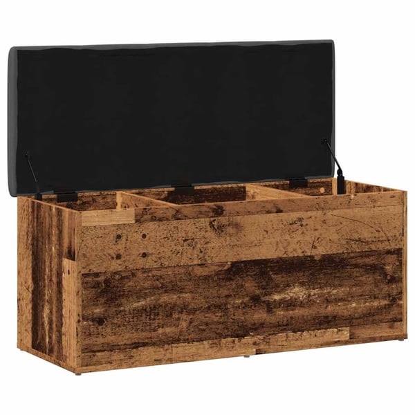 vidaXL Oppbevaringsbenk gammelt tre 102x42x45 cm konstruert tre