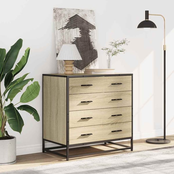 vidaXL skuffeskab 70x41x70 cm konstrueret træ sonoma-egetræsfarvet