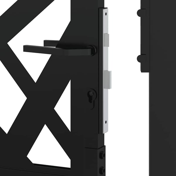 vidaXL Hageport svart 100x150 cm stållampedesign
