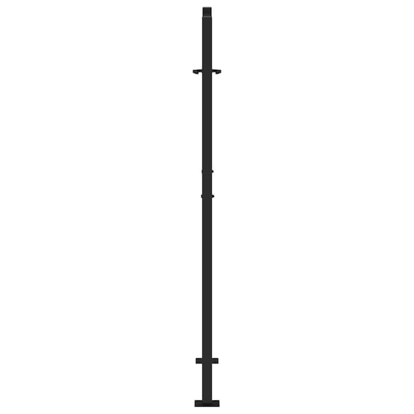 vidaXL Hageport svart 100x150 cm stållampedesign