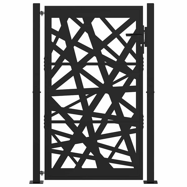 vidaXL Hageport svart 100x150 cm stållampedesign