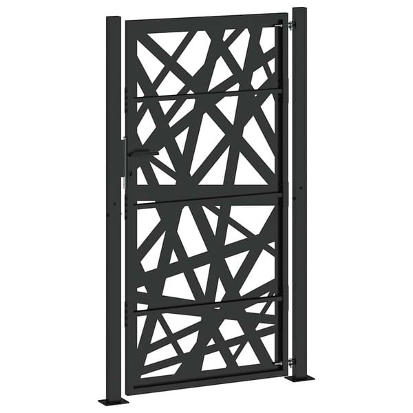 vidaXL havelåge sort 100x175 cm stållampedesign