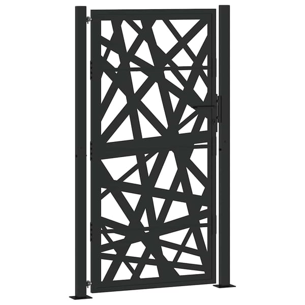 vidaXL Hageport svart 100x175 cm stål lysdesign