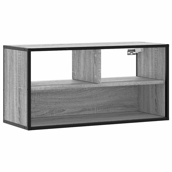 vidaXL TV-benk grå sonoma 80x31x39,5 cm konstruert tre og metall