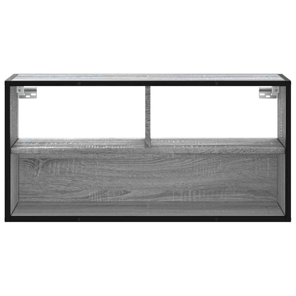 vidaXL TV-benk grå sonoma 80x31x39,5 cm konstruert tre og metall