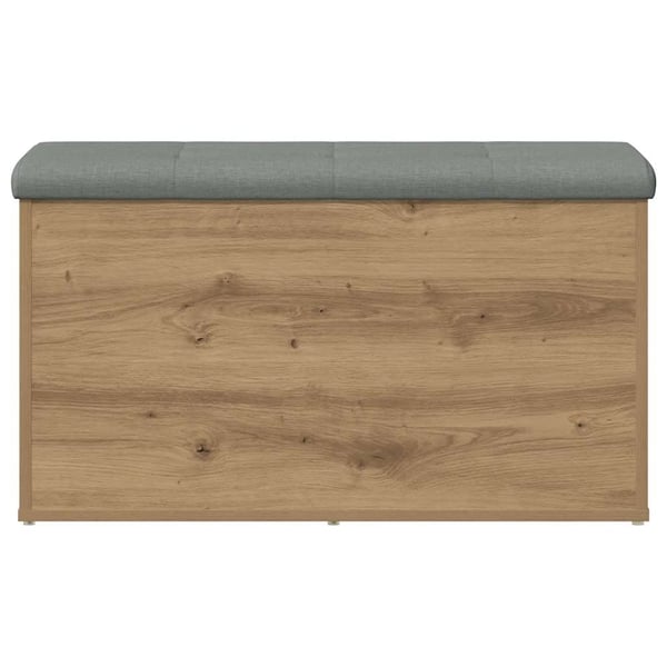 vidaXL opbevaringsbænk håndlavet eg 82x42x45 cm konstrueret træ