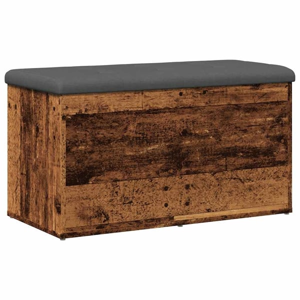 vidaXL opbevaringsbænk 82x42x45 cm konstrueret træ antikt træ