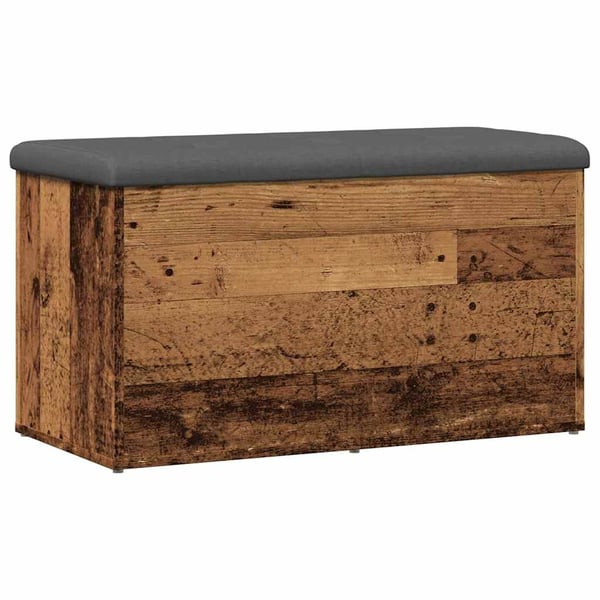 vidaXL opbevaringsbænk 82x42x45 cm konstrueret træ antikt træ