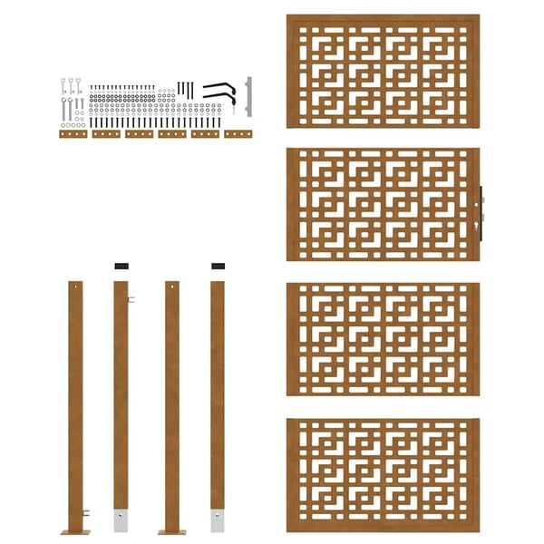 vidaXL Hageport 100x200 cm værbestandig stålkorsdesign