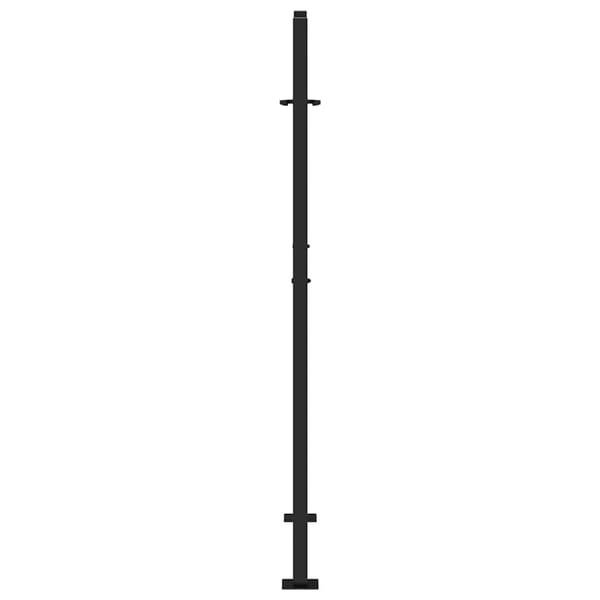vidaXL havelåge sort 100x150 cm stål krydsdesign