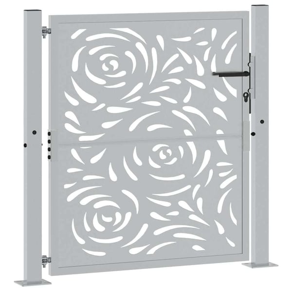 vidaXL havelåge 100x100 cm vejrbestandigt stål flammedesign