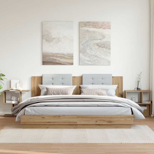 vidaXL Nattbord 2 stk artisan eik 50x30x51,5 cm konstruert tre
