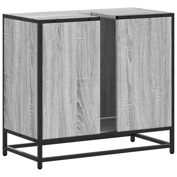 vidaXL Servantskap grå sonoma 65x33x60 cm konstruert tre