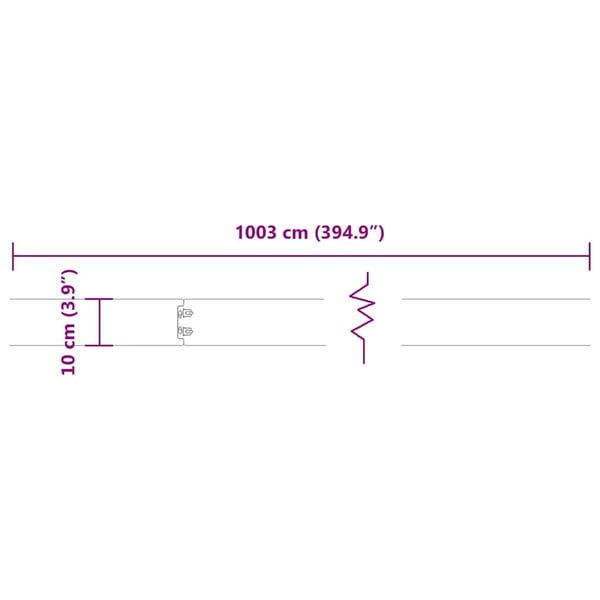 vidaXL Plenkanter 10 stk svart 10x103 cm kaldvalset stål