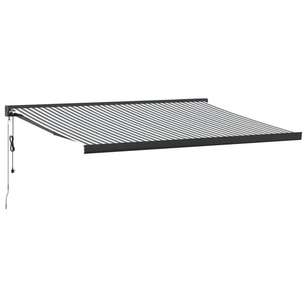 vidaXL Uttrekkbar markise antrasitt og hvit 4,5x3 m stoff og aluminium
