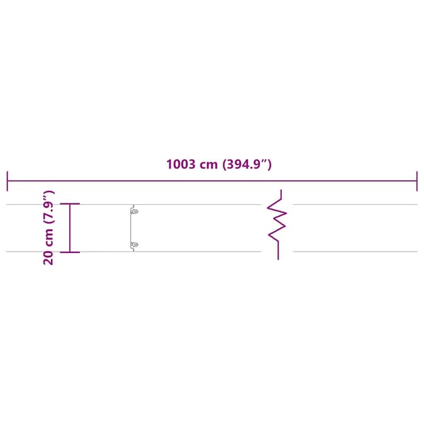 vidaXL plænekanter 10 stk. 20x103 cm koldvalset stål sort