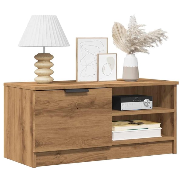 vidaXL TV-benk artisan eik 80x35x36,5 cm konstruert tre