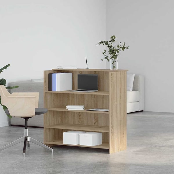 vidaXL Resepsjonsdisk Sonoma eik 100x50x103,5 cm konstruert tre
