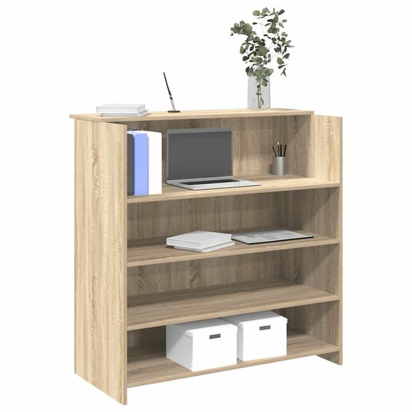 vidaXL Resepsjonsdisk Sonoma eik 100x50x103,5 cm konstruert tre