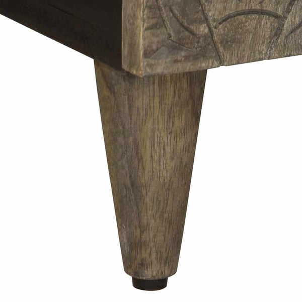 vidaXL TV-benk lysegrå 105x33,5x46 cm heltre mango