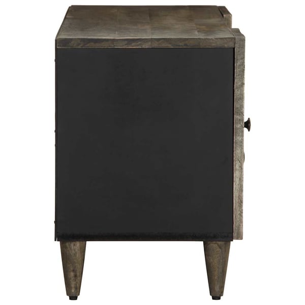 vidaXL TV-benk lysegrå 105x33,5x46 cm heltre mango