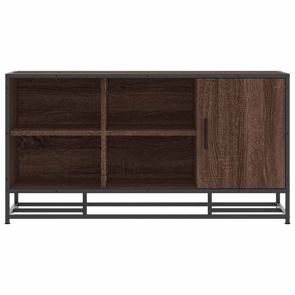 vidaXL Skobenk brun eik 100x40x53,5 cm konstruert tre og metall