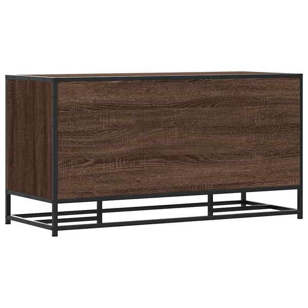 vidaXL Skobenk brun eik 100x40x53,5 cm konstruert tre og metall