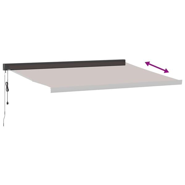 vidaXL Automatisk uttrekkbar markise brun 450x300 cm