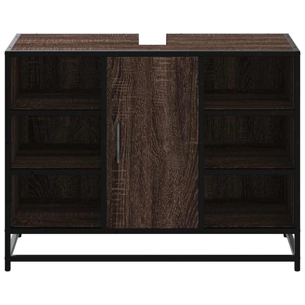 vidaXL Servantskap brun eik 80x33x60 cm konstruert tre