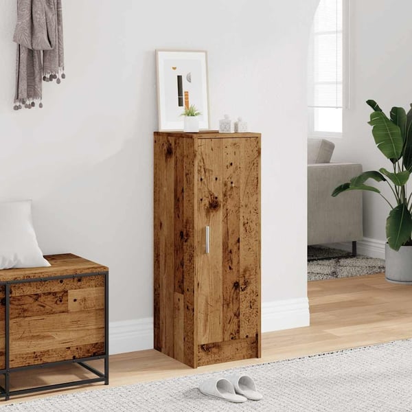 vidaXL Skoskap gammelt tre 32x35x92 cm konstruert tre