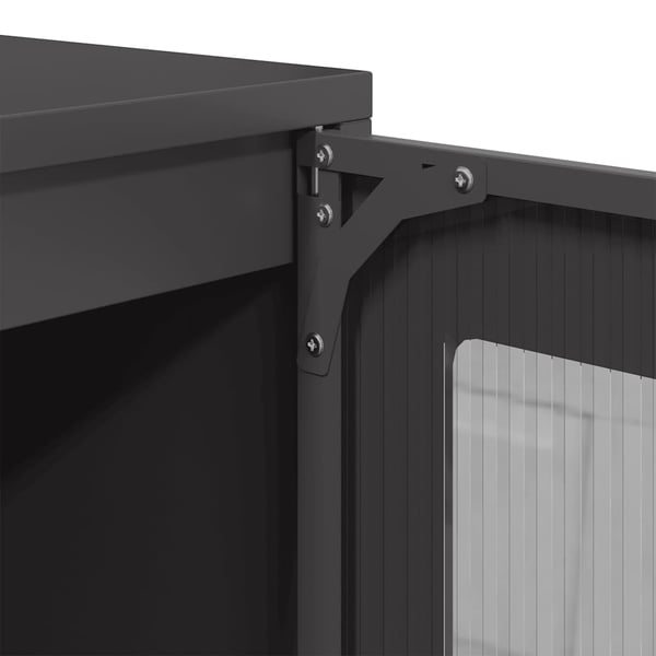 vidaXL skænk 100,5x39x107 cm koldvalset stål sort