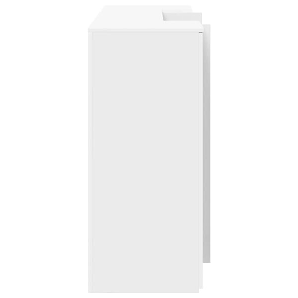 vidaXL Resepsjonsdisk hvit 200x50x103,5 cm konstruert tre