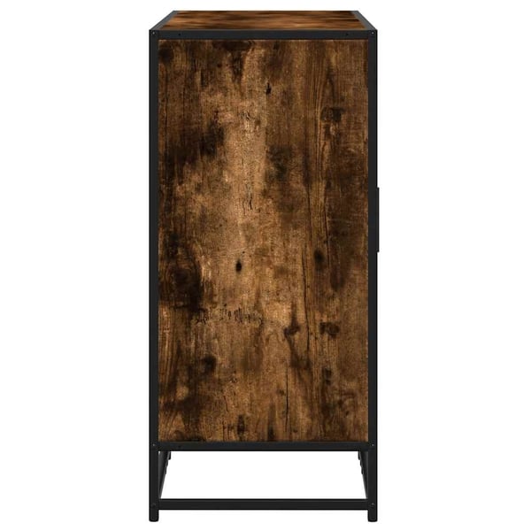 vidaXL Skjenk røkt eik 92x35x76 cm konstruert tre