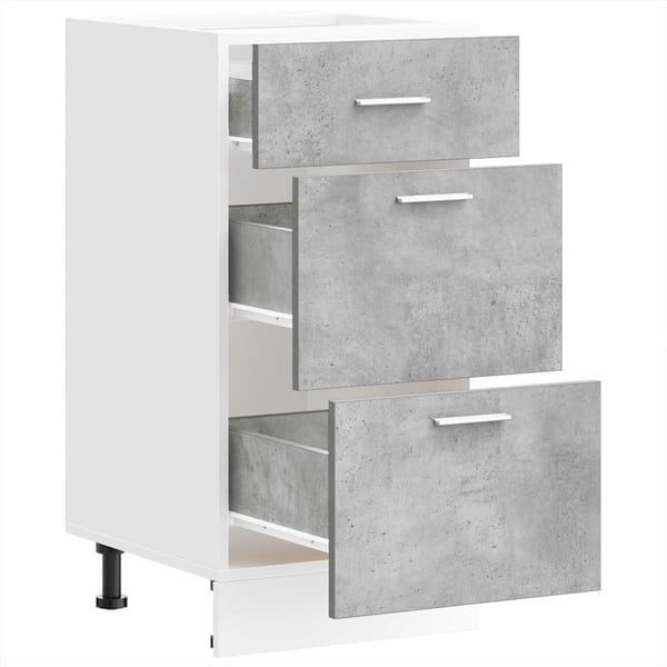 vidaXL Underskap "Lyon" betonggrå 40x46x81,5 cm konstruert tre