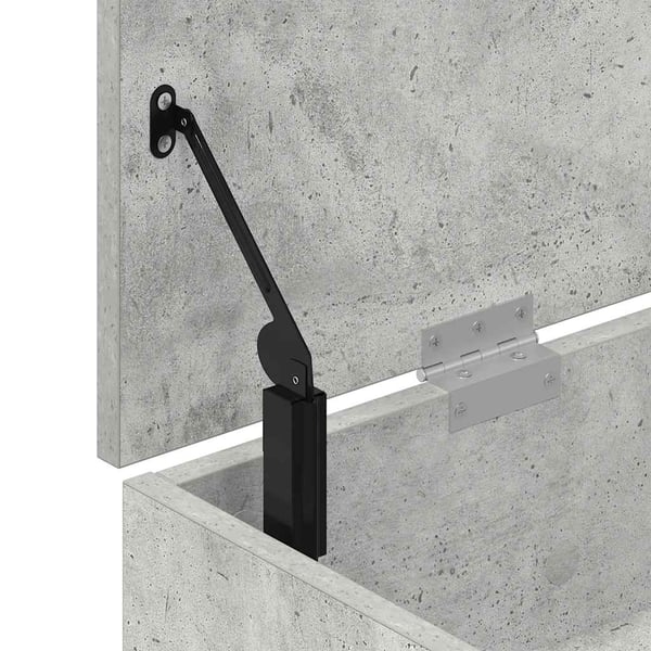 vidaXL Skobenk betonggrå 102x30,5x45 cm konstruert tre