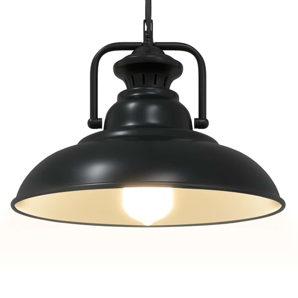 vidaXL pendellampe E27 Ø 31 cm jern sort