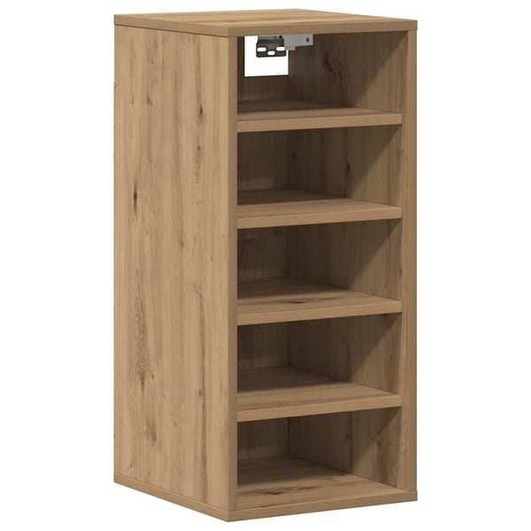 vidaXL Skohyller svart 2 stk artisan eik 32x35x70 cm konstruert tre