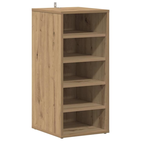 vidaXL Skohyller svart 2 stk artisan eik 32x35x70 cm konstruert tre