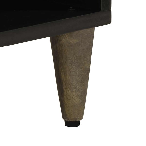 vidaXL TV-benk svart 100x33x46 cm heltre mango