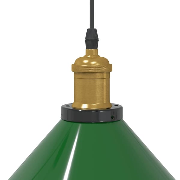 vidaXL Pendellampe høydejusterbar E27 glans grønn Ø 22 cm metall