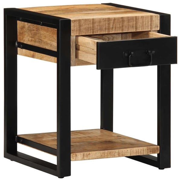vidaXL Sidebord 40x40x50 cm grovt heltre mango