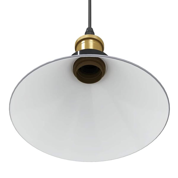 vidaXL Pendellampe høydejusterbar E27 glans grå Ø 22 cm metall