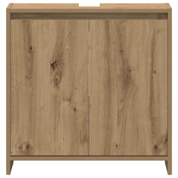 vidaXL Badeservantskap artisan eik 60x33x60 cm konstruert tre