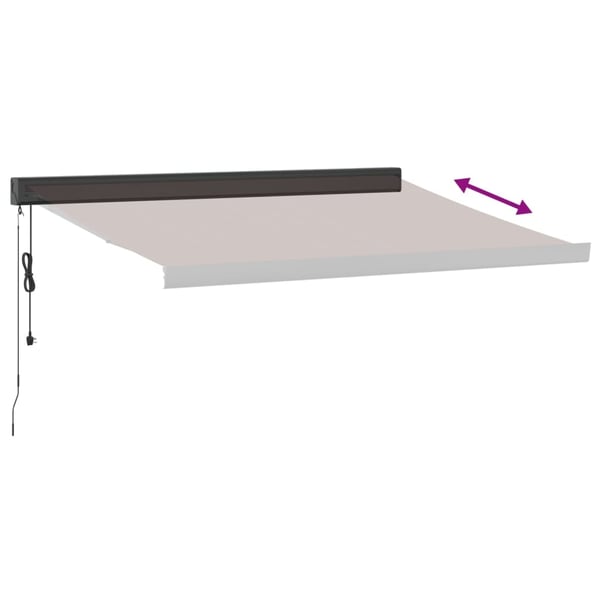 vidaXL Automatisk uttrekkbar markise brun 350x250 cm