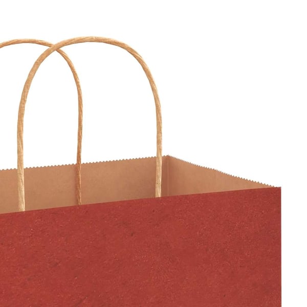 vidaXL Papirposer 250 stk med håndtak rød 32x22x24 cm