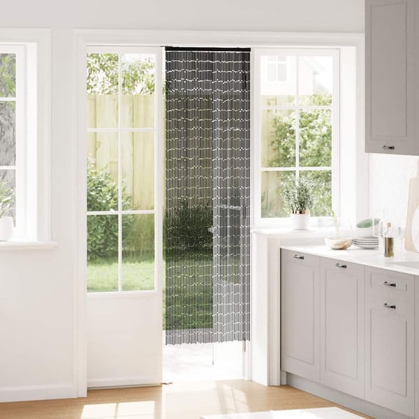 vidaXL Insektdør gardin mørkegrå 56x185 cm bambus